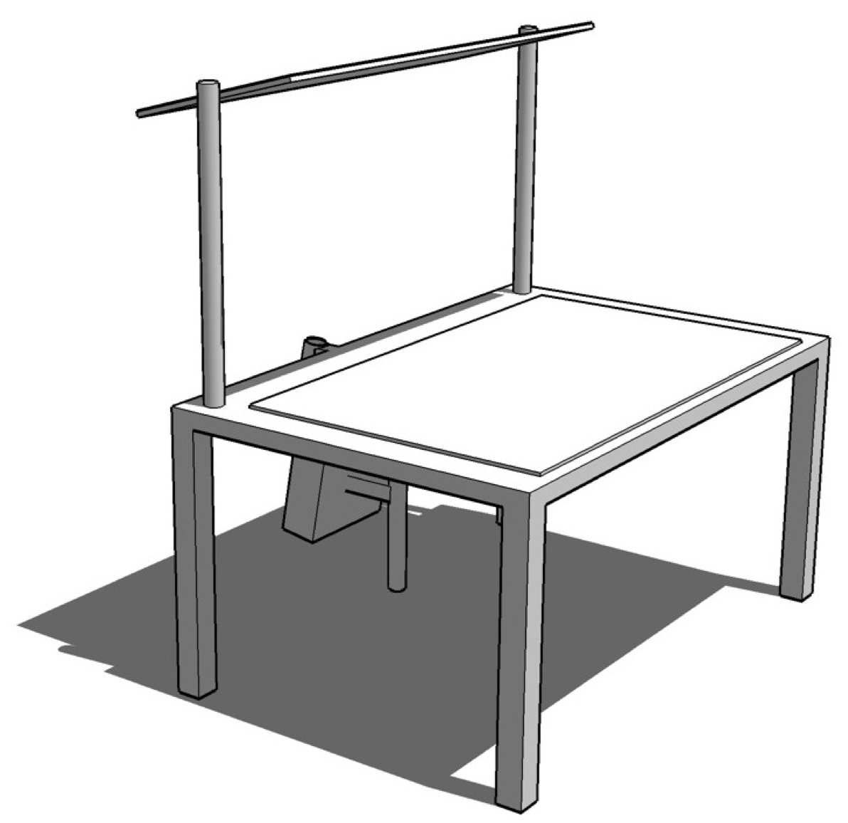 Diagram of the interactive table prototype.